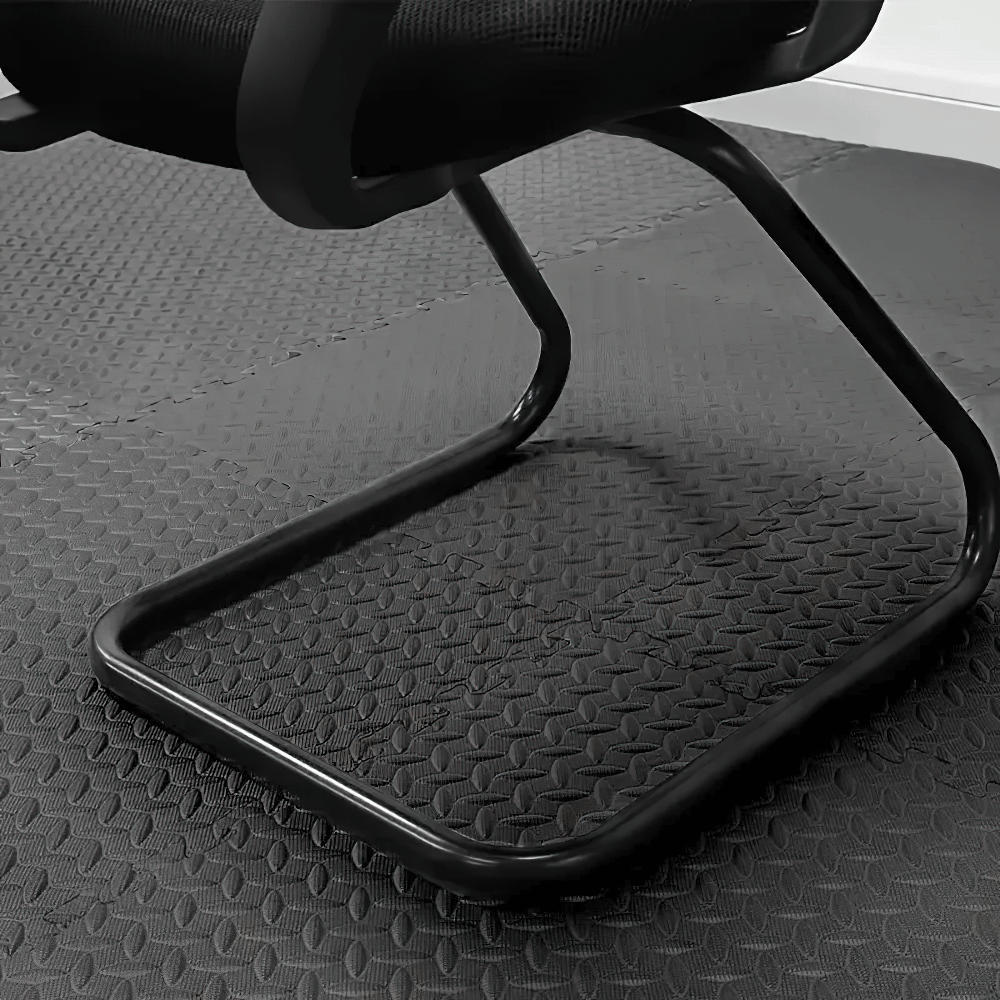 Office chair on EVA Foam Exercise Mats for Gym Flooring and Yoga - SF3474, showcasing non-slip surface and interlocking design.